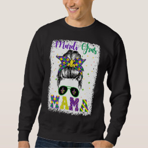 Sweatshirt Lunettes de cheveux Messy Bun Mardi Carnaval de la