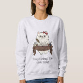 Sweatshirt Lunettes de prise de notes de chat mignon Concepti (Devant)