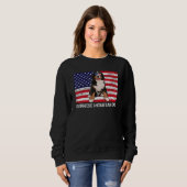 Sweatshirt Lunettes de soleil Bernese Mountain Papa Drapeau A (Devant entier)