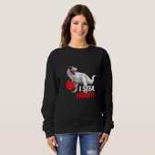 Sweatshirt Lunettes de soleil Dinosaure mignonne I Steal Hear (Devant entier)