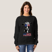 Sweatshirt Lunettes de soleil Drapeau Américain Chèvre Fierté (Devant entier)
