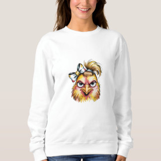 Sweatshirt Lunettes de soleil drôles de poulet cool Sweatshir