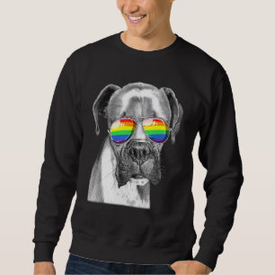 Sweatshirt Lunettes de soleil Gay pride pour chien Terrier de