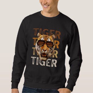 Sweatshirt Lunettes de soleil orange rayées pour bébé Tiger,