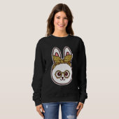 Sweatshirt Lunettes de soleil visage lapin Tie Dye Lunettes d (Devant entier)