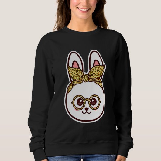 Sweatshirt Lunettes de soleil visage lapin Tie Dye Lunettes d (Devant)
