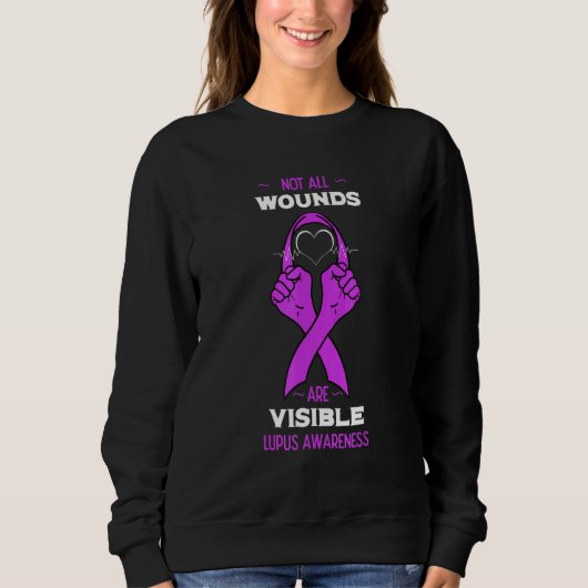 Sweatshirt Lupus Sensibilisation au ruban violet Sle Butterfl (Devant)
