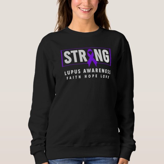 Sweatshirt Lupus Sensibilisation Forte Violet Ribbon Lupus (Devant)