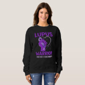 Sweatshirt LUPUS WARRIOR Purple Personnalisé Sensibilisation (Devant entier)