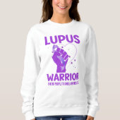 Sweatshirt LUPUS WARRIOR Purple Personnalisé Sensibilisation (Devant)