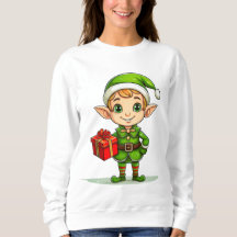 Lutine de Noël adorable avec un cadeau – Sweat-shi