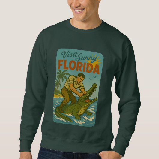 Sweatshirt Lutte de Floride avec les Alligators | Rétro Côtes (Devant)