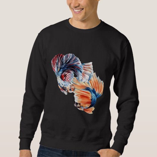 Sweatshirt Lutter contre le poisson Betta Fish Combattre (Devant)