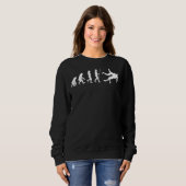 Sweatshirt Lutter Judo Wrestler évolution humaine (Devant entier)