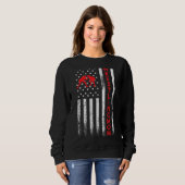Sweatshirt Lutter Maman Lutter Mama Vintage drapeau américain (Devant entier)