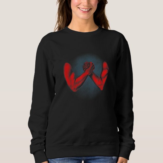 Sweatshirt Lutteur de bras de fer (Devant)