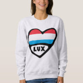 Sweatshirt Luxembourg Code Pays Drapeau Coeur LUX (Devant)