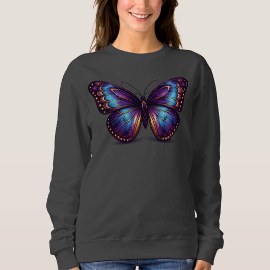 Sweatshirt Luxury Neon Butterfly Women’s (Devant)