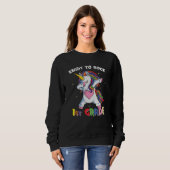 Sweatshirt Lycéenne de 1re année licorne prête à déchirer pou (Devant entier)