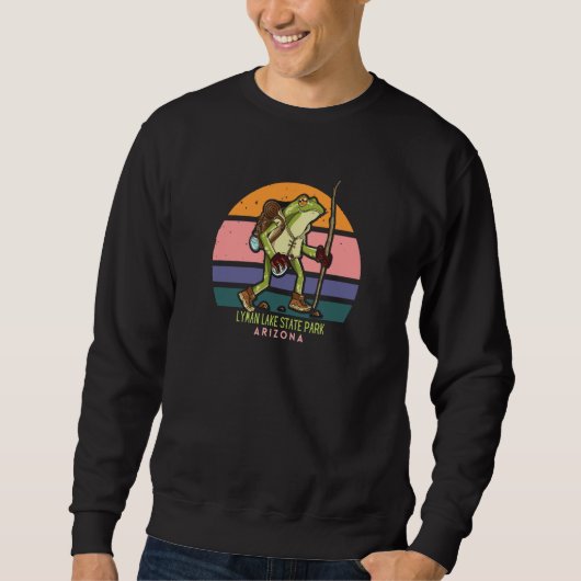 Sweatshirt Lyman Lake State Park Arizona Hiking Frog Walking  (Devant)