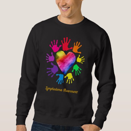 Sweatshirt Lymphedema Sensibilisation Mains Lymphedema (Devant)