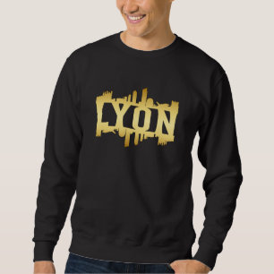 Sweatshirt Lyon City Skyline Ville Voyage amusant Idée de ca