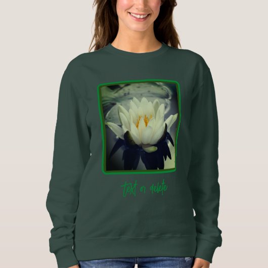 Sweatshirt Lys d'eau blanche Fleur de Lotus Blossom Perso (Devant)