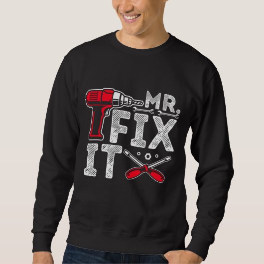Sweatshirt M. Break It M. Fix It Funny Papa & Son Corresponda (Devant)
