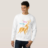 Sweatshirt M. Cerf Graphique – Style Bois Rustique (Devant entier)