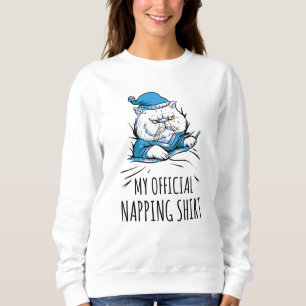 Sweatshirt Ma chemise de sieste officielle avec chien couchan