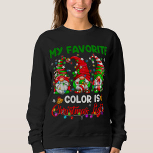 Sweatshirt Ma Couleur Favorite Est Noel Léger Gnome Joyeux C