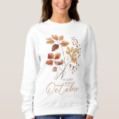 Sweatshirt Ma Couleur Favorite Est Octobre, Automne Vibes (Devant)