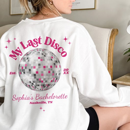 Sweatshirt Ma dernière mariée disco fun mariage enterrement d