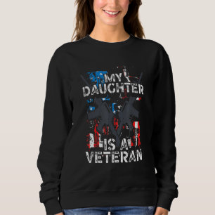 Sweatshirt Ma Fille Est Un Vétérinaire Fier Vietnam Papa Mama
