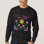 Sweatshirt Ma Langue D'Amour Est Douce - Coudre (Devant)