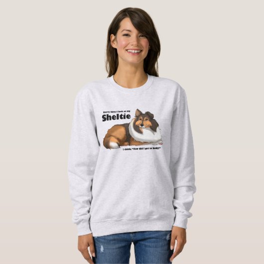 Sweatshirt Ma Lucky Sheltie (Devant entier)