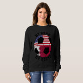Sweatshirt Ma maison Mes racines Qatar Drapeau Football (Devant entier)