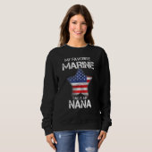 Sweatshirt Ma Marine Préférée M'Appelle Nana Vétérinaire Day (Devant entier)