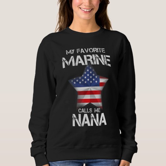 Sweatshirt Ma Marine Préférée M'Appelle Nana Vétérinaire Day (Devant)