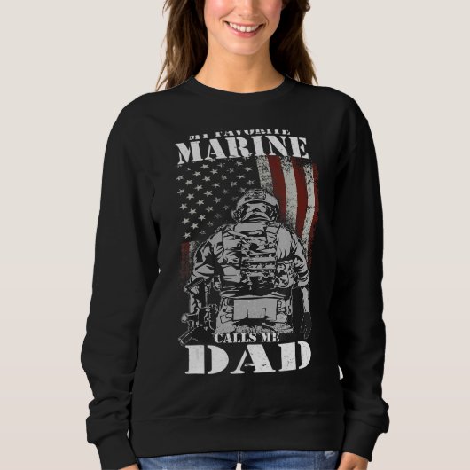 Sweatshirt Ma Marine préférée M'Appelle Papa Fête des pères M (Devant)
