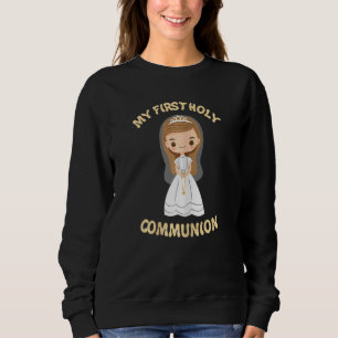 Sweatshirt Ma première église de communion sainte Pigeons Cro