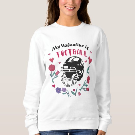 Sweatshirt Ma Saint Valentin est Carte de visite de football (Devant)