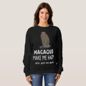 Sweatshirt Macaque Singe Macaques Me Rendre Heureux (Devant entier)
