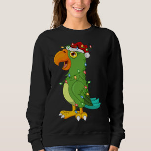 Sweatshirt Macaw Oiseau Amant Noël Santa Hat Macaw Noël