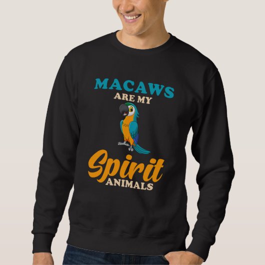 Sweatshirt Macaw Parrot Spirit Animal (Devant)
