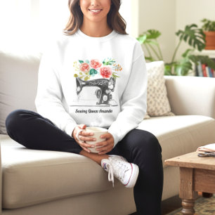 Sweatshirt Machine à coudre Noire Stitching Seamstress