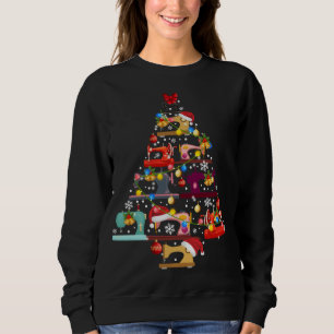 Sweatshirt Machines à coudre Cailleté Arbre de Noël Amateurs 