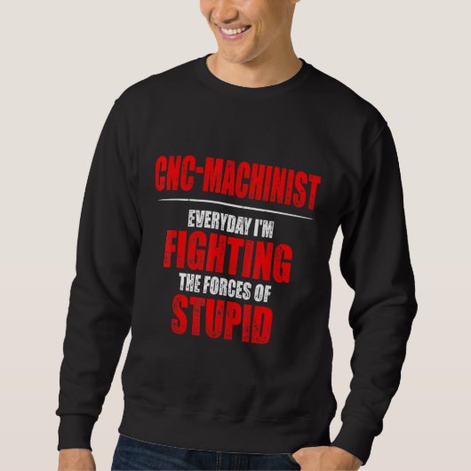 Sweatshirt Machiniste Forces Machine Operator Machines (Devant)