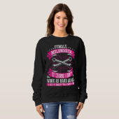 Sweatshirt Machiniste Mouliniste Femme Cnc (Devant entier)