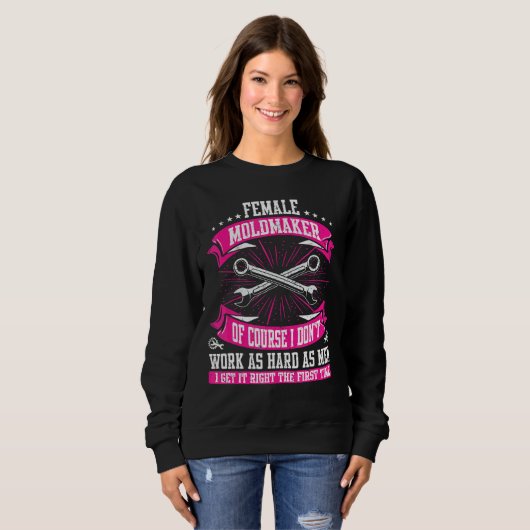 Sweatshirt Machiniste Mouliniste Femme Cnc (Devant entier)
